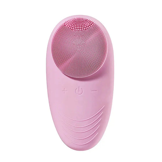 New Products Mini Silicone Face Scrubber Brush Vibration Acne Facial Cleaner Ionic Silicon Electric Brush Face Cleaning Brush