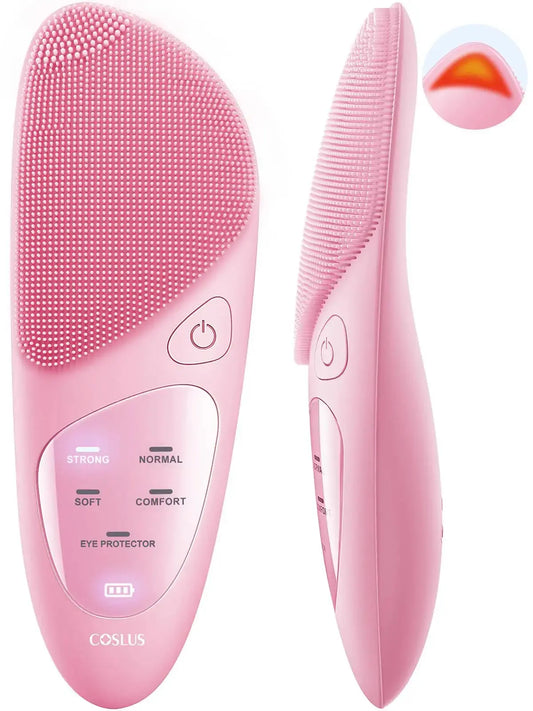 Sonic Facial Cleansing Brush Deep Cleaning Exfoliating Massaging Waterproof Rechargeable Face Wash Brush with Eye Protection
